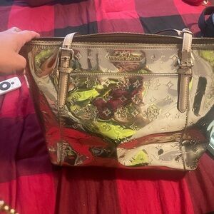 Michael Kors Gold Metallic Tote